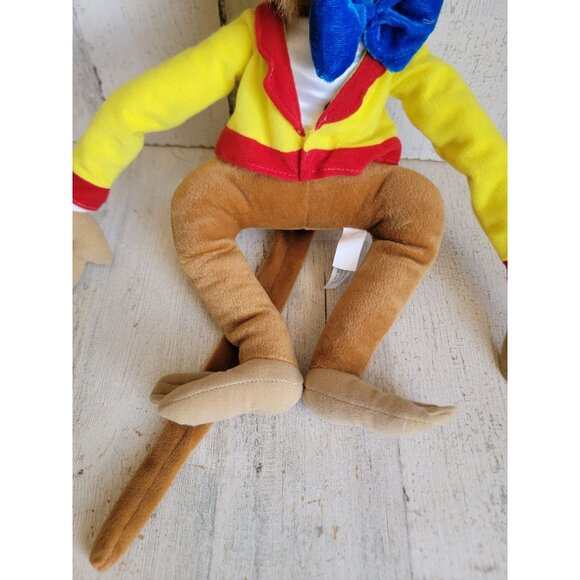 Peek a boo monkey vintage style Plush stuffed animal suit bowtie - Picture 7 of 10